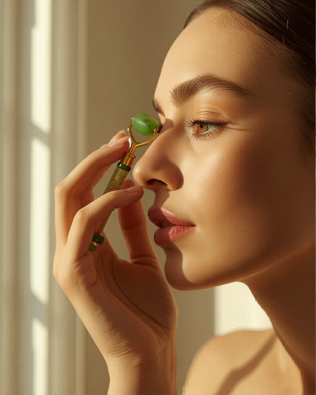 Avélia™ Ritual de Jade — lifestyle editorial com luz natural