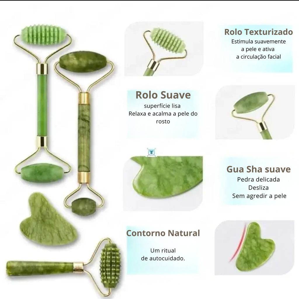 Avélia™ Ritual de Jade — textura natural da pedra jade e qualidade premium